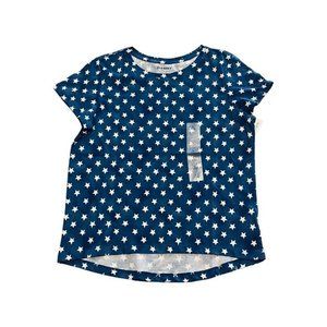 Old Navy Girls L 10-12 Blue White Stars Softest Tee Tunic Casual Lightweight NEW